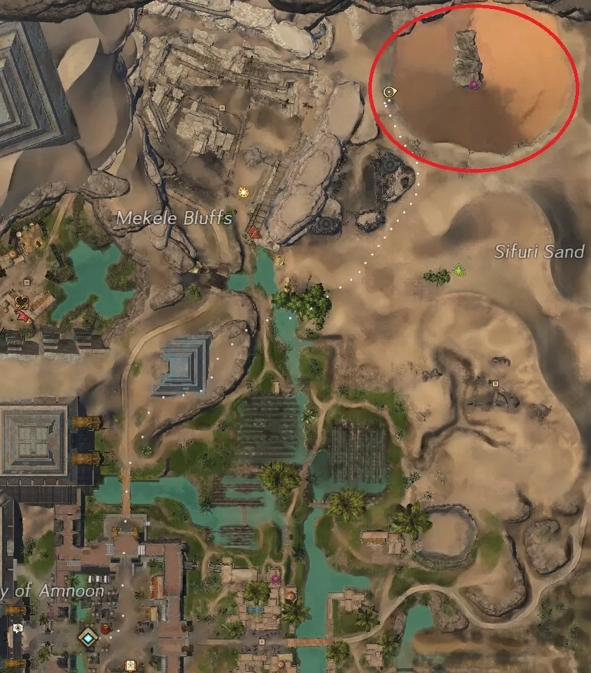Sand location
